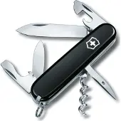 Victorinox Spartan, Slip joint knife, Kniv med flere værktøjer, Clip point, Rustfrit stål, Syntetisk ABS, Sort, Sølv