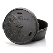 Petromax Dutch Oven FT12, flat, Støbejernsgryde, sort