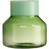 Design Letters Generous vase large Ø16,5 cm Milky green/Green