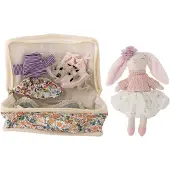 Bloomingville Stofdukke m. Opbevaringstaske - 15 cm - Milly - Cr - - OneSize - Dukke