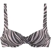 LASCANA Bikinioverdel sort / hvid