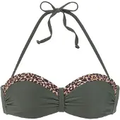 LASCANA Bikinioverdel beige / guld / mørkegrøn / sort