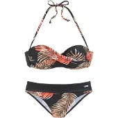 LASCANA Bikini beige / orange / sort / hvid