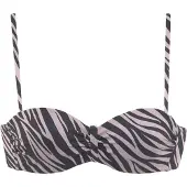 LASCANA Bikinioverdel 'Kaa' lyselilla / sort