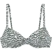 LASCANA Bikinioverdel oliven / hvid