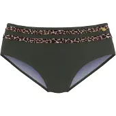 LASCANA Bikinitrusse 'Adelin' nude / umbra / mørkegrøn / sort