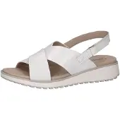 Caprice Sandal, white, made of Leather without heel, Size 40