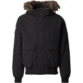 Superdry Superdrytil mænd. M5011930A Bomberjakke i imiteret pels Everest sort (S), Casual, Genanvendt polister, Bæredygtig