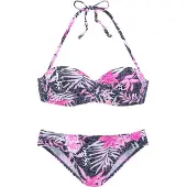 Buffalo Bikini grå / lys pink / sort / hvid