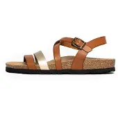 Bayton Sandaler med rem 'Gerone' camel / guld