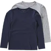Minymo Shirts navy / grå-meleret