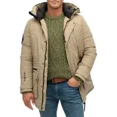 Superdry Superdrytil mænd. M5011909A City beige quiltet parka (S), Casual, Polyester, Bæredygtig