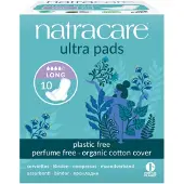 Natracare , Ultra Pads, Organisk Bomuld Dækning, Lang, 10 Pads