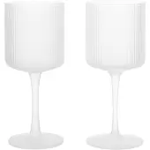Ferm Living Ripple hvidvinsglas 26 cl 2-pak Frosted