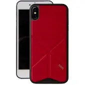 Uniq Transforma cover med stativ til iPhone X/Xs, rød