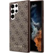 GUESS GUHCS23LG4GFBR S23 Ultra S918 brun/brun hard case 4G Metal Gold Logo