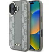 DKNY ternet mønster Magsafe iPhone 16 etui - Beige