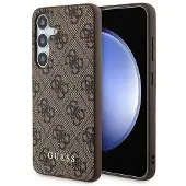 GUESS 4G Metal Gold Logo etui til Samsung Galaxy A35 - brun