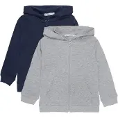 Minymo Sweatjakke navy / grå-meleret