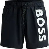 BOSS Badeshorts 'Octopus' sort / hvid