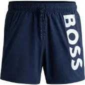 BOSS Badeshorts 'Octopus' marin / hvid