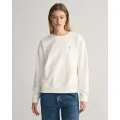 Gant Ganttil kvinder. 4201414 Shield sweatshirt med rund hals, hvid (XS), Casual, Bomuld
