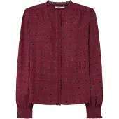 Pepe Jeans Pepe Jeanstil kvinder. PL304943 Bluse Ora rødbrun (M), Casual, Viscose, Lange ærmer