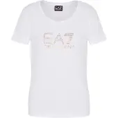 EA7 EA7til kvinder. 8NTT67_TJDQZ Evolution Big Logo T-shirt hvid (XL), Casual, Bomuld, Korte ærmer