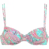 Venice beach Bikinioverdel aqua / abrikos / lyserød / hvid