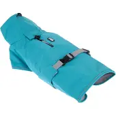 TIAKI Hunderegnfrakke Teal - Ryglængde: ca. 60 cm
