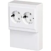 ABB Panelstikkontakt Schuko dobbelt 16A hvid