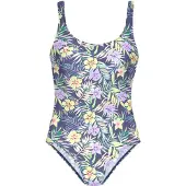 Venice beach Badedragt gul / grøn / violetblå / lavendel