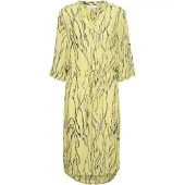 Soaked in luxury Kjole 'Zaya' lemon / sort / hvid