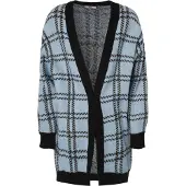 Influencer Cardigan blå / gul