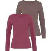 Vivance Shirts brun / rødviolet