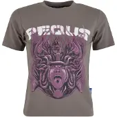 PEQUS Shirts 'Medusa' grå / lilla / hvid