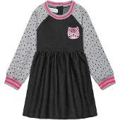 MINOTI Kjole grå / pink / hvid