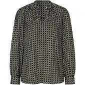 HEINE Bluse camel / sort / hvid
