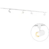 QAZQA Moderne 1-faset skinnesystem med 4 hvide spots - Jeana