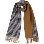 CASH-MERE.CH Sjal camel / lysebeige / navy