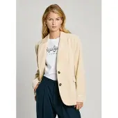 Pepe Jeans Pepe Jeanstil kvinder. PL402459 Americana Cara off-white (L), Hvid, Casual, Bomuld