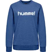 Hummel Go Cotton Logo Sweatshirt - Blå Kvinde, størrelse Small