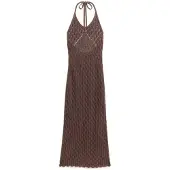 Superdry Crochet Halter ærmeløs Lang Kjole
