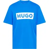 HUGO Bluser & t-shirts 'Nico' azur / hvid