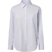 Gant Ganttil kvinder. 4300212 Blå poplinskjorte i relaxed fit (38), Casual, Bomuld, Lange ærmer