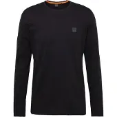 BOSS T-shirt med lange ærmer i bomuld med logopatch