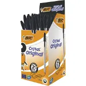 BIC Cristal Original blå kuglepenne – 1,0 mm, sekskantede kuglepenne, 50-pak, glat skrivning, langvarigt blæk