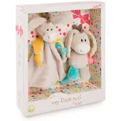 Nici Bamse + Dyne Æsel Muli Med Besked Teddy 18 Cm