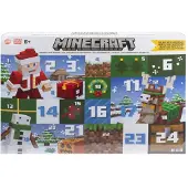 Minecraft Advent Calendar, 3 3.25-in Scale Action Figures, 17 Accessories &amp 4 Stickers