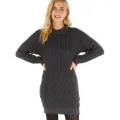 Bench Sort Karlie Strikkede Kjole Sort Melange